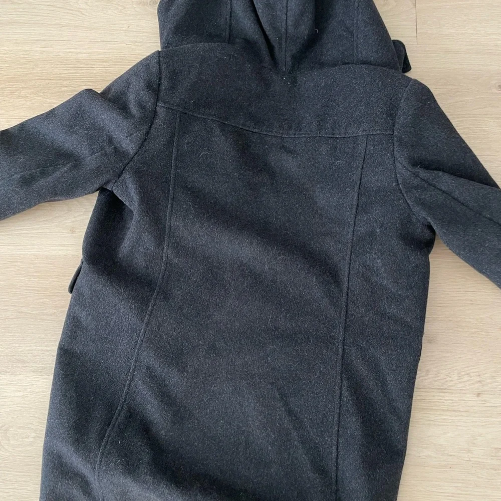 Pendleton Roslyn Charcoal Black Hooded Wool Toggle Coat